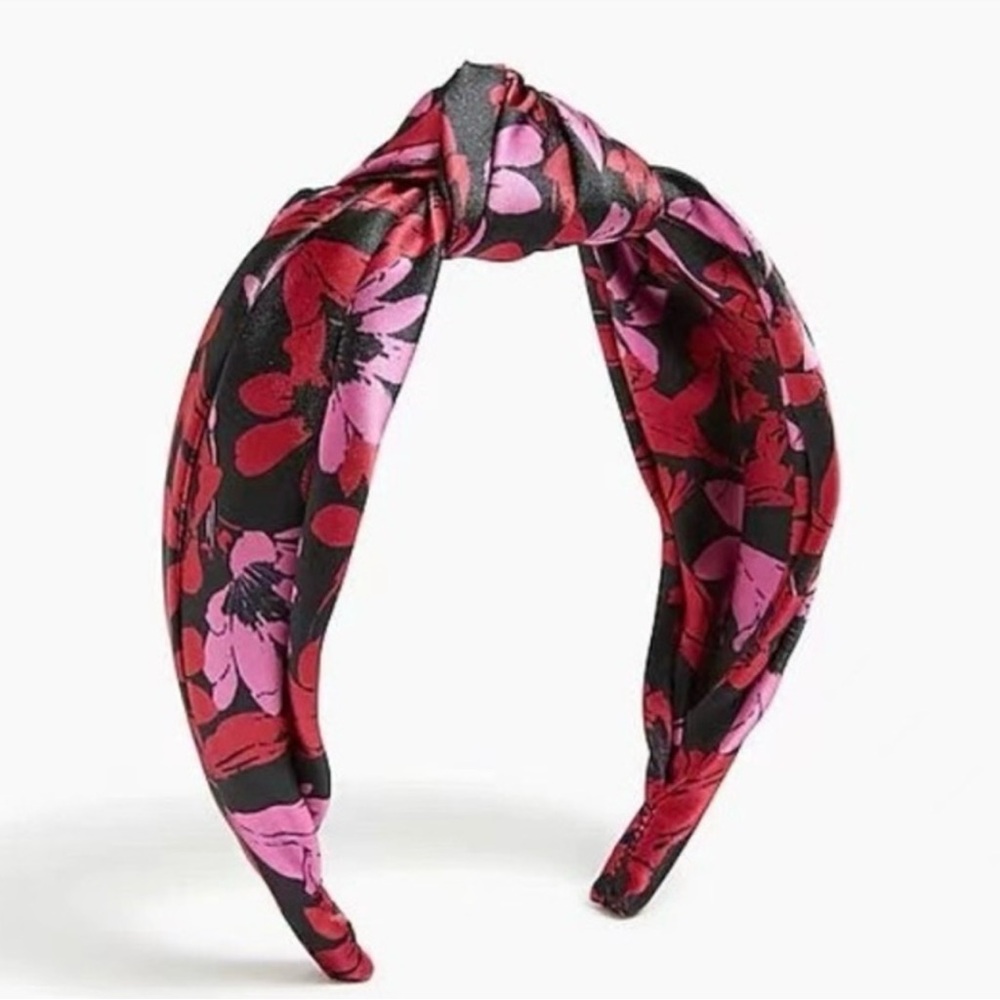 J.Crew Knot Headband Black Red